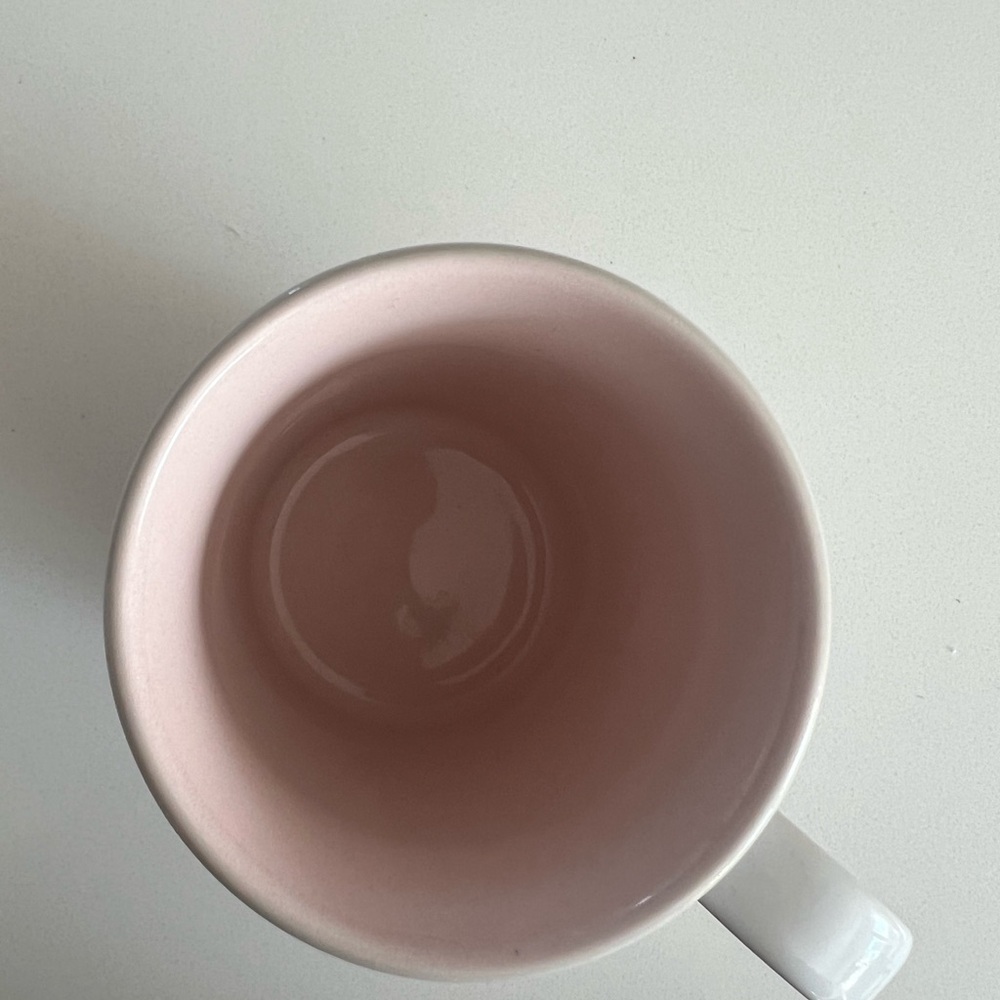 Mary Kay Vintage Coffee / Tea Mug - Pink & White Striped - Gold Script Ceramic - Picture 6 of 11